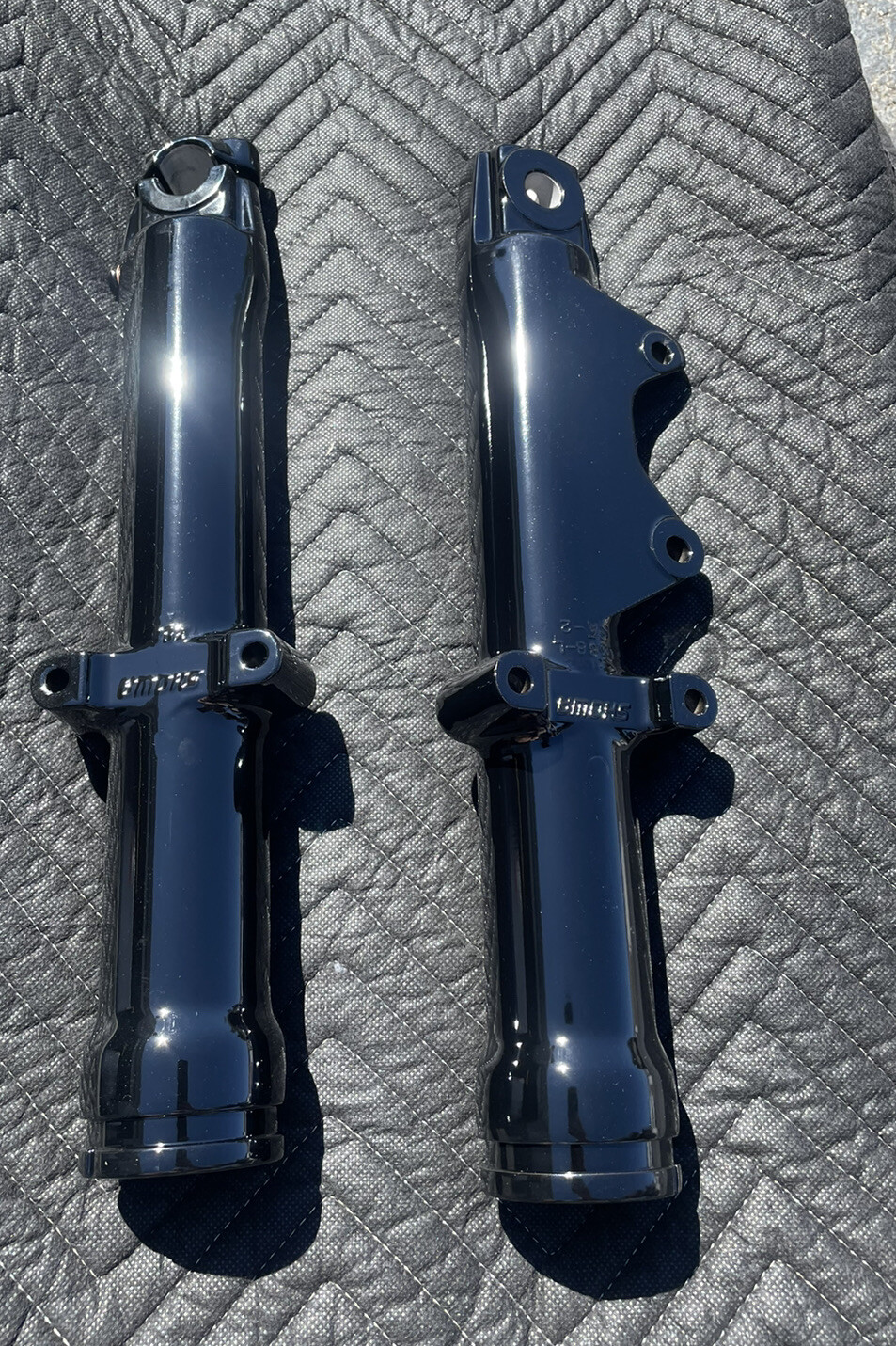 1991-1999 Harley Davidson Fork Sliders Dyna Wide Glide & Softail FX GLOSS BLACK