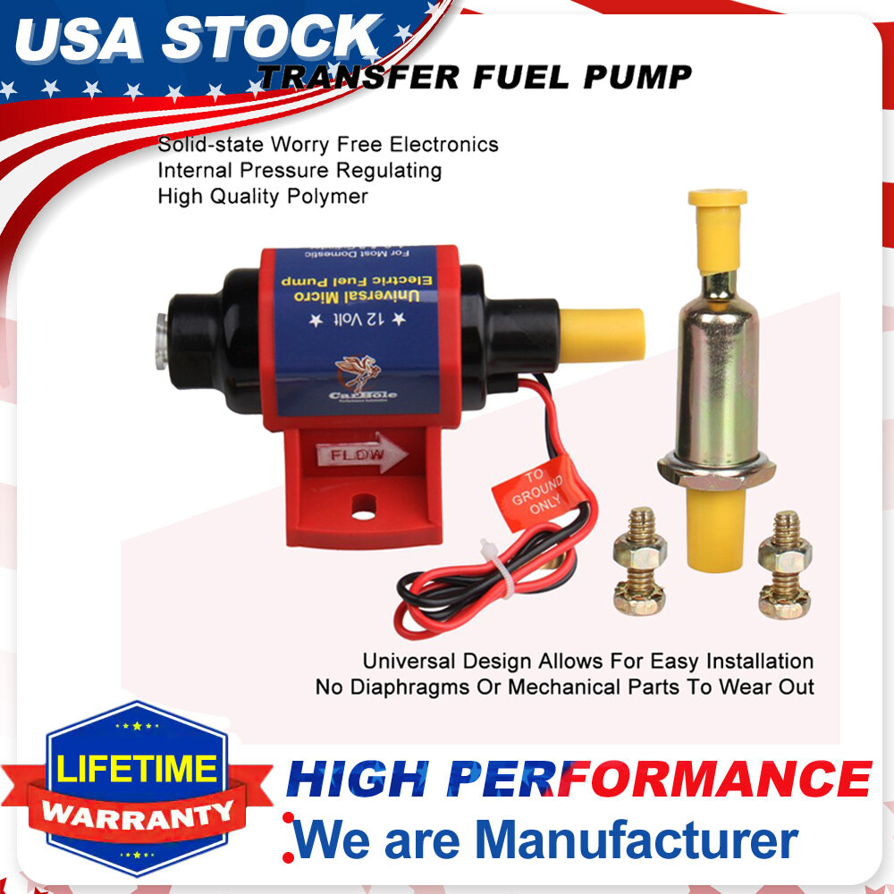 Mighty Universal Electric Fuel Pump 12V 4-7 PSI 35 GPH Gas Gasoline w/Carburetor