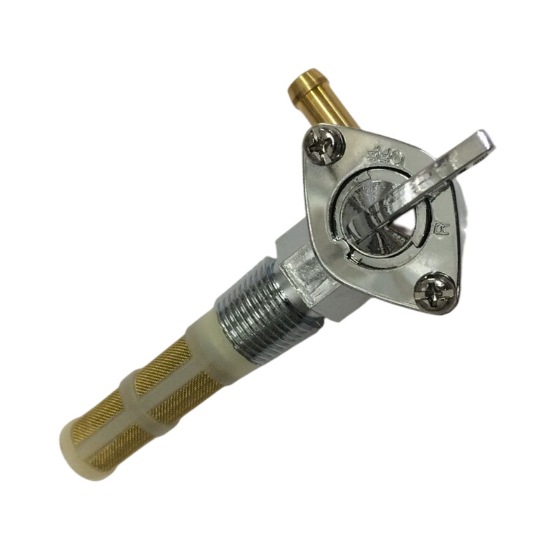 3/8″ NPT Fuel Valve Gas Tank Petcock 90° Spigot for Harley Motorcycle Chrome