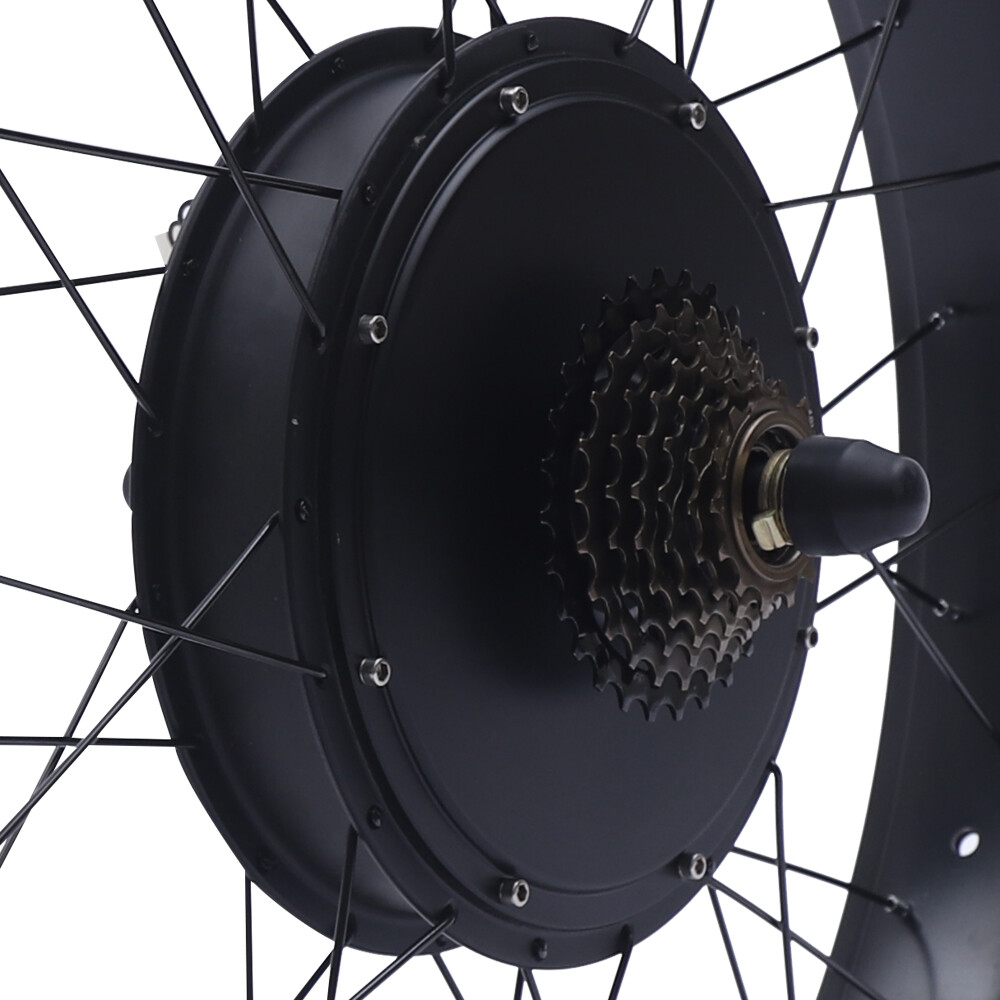 Ebike 48V 1500W 26″ Fat Tire Rear Wheel Conversion Kit, Hub motor with LCD