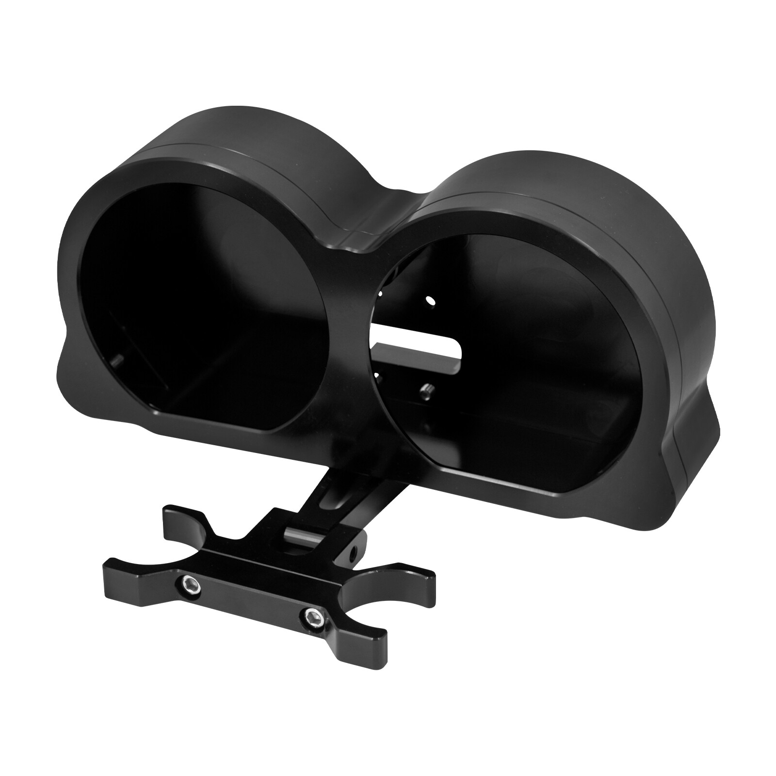 10″Handlebar Clamp Black Risers w/ Gauge Housing For Harley Road Glide 2015-2023
