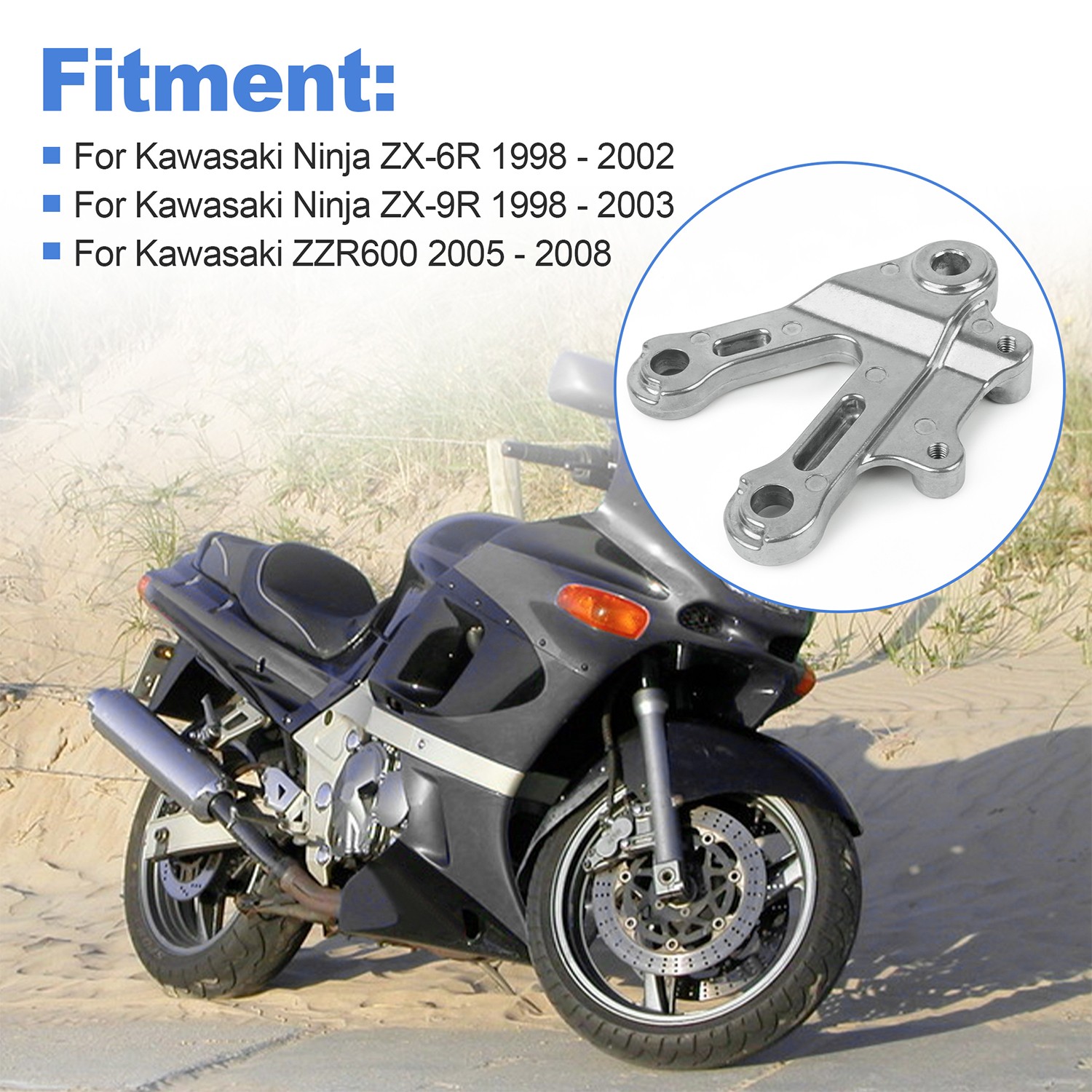 Front Left Foot Peg Support Bracket 35011-1874 for Kawasaki ZX-6R ZX-9R ZZR600