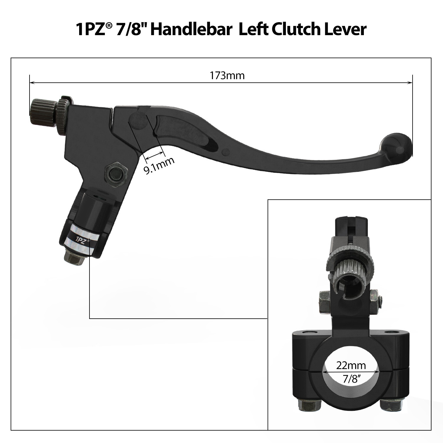 7/8″ Alloy Left Handle Clutch Perch Lever For Yamaha YZ80 YZ85 YZ100 YZ125 YZ250
