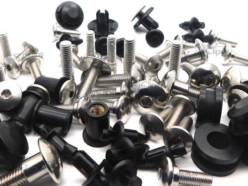 GSX-R 1300 Hayabusa 2008-2021 Full stainless fairing bolts grommets & clips