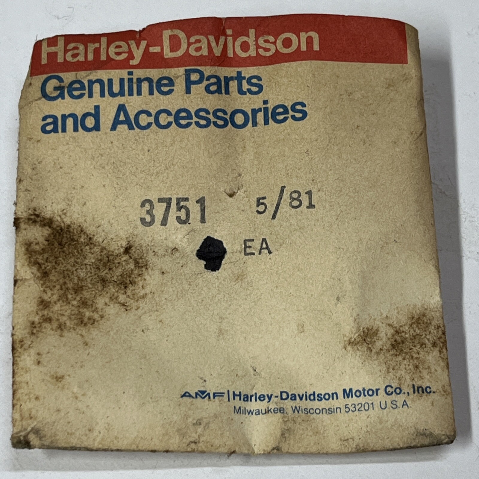 1 Harley Davidson 1/4″-20 x 5/8″ Drilled Hex Head Grade 8 Bolt OEM 3751 AMF