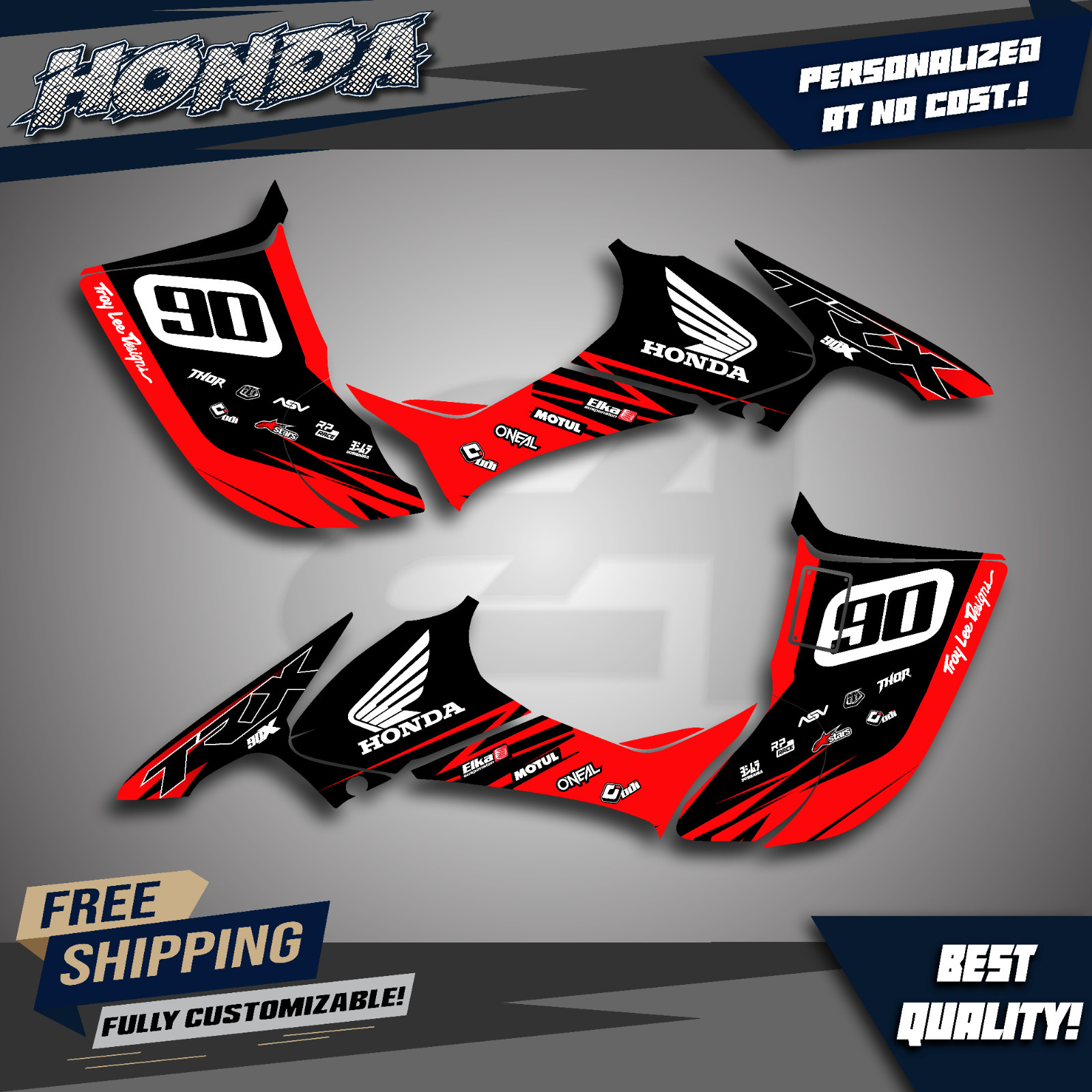 Graphic kit for 2006-2023 Honda TRX90 TRX 90 custom decals stickers
