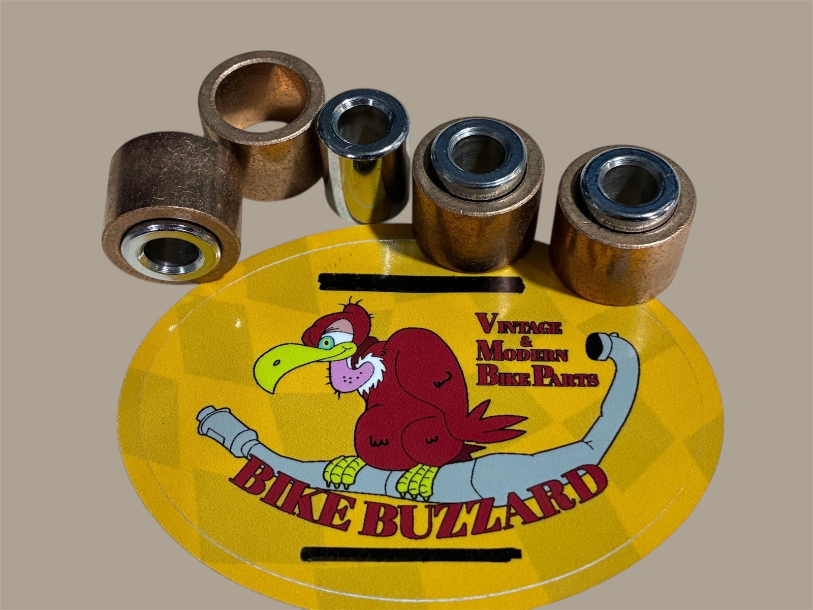 Vintage Works Fox Ohlins & Others 10x22mm Bronze/Steel Shock Bushing ( 4 ) NEW!