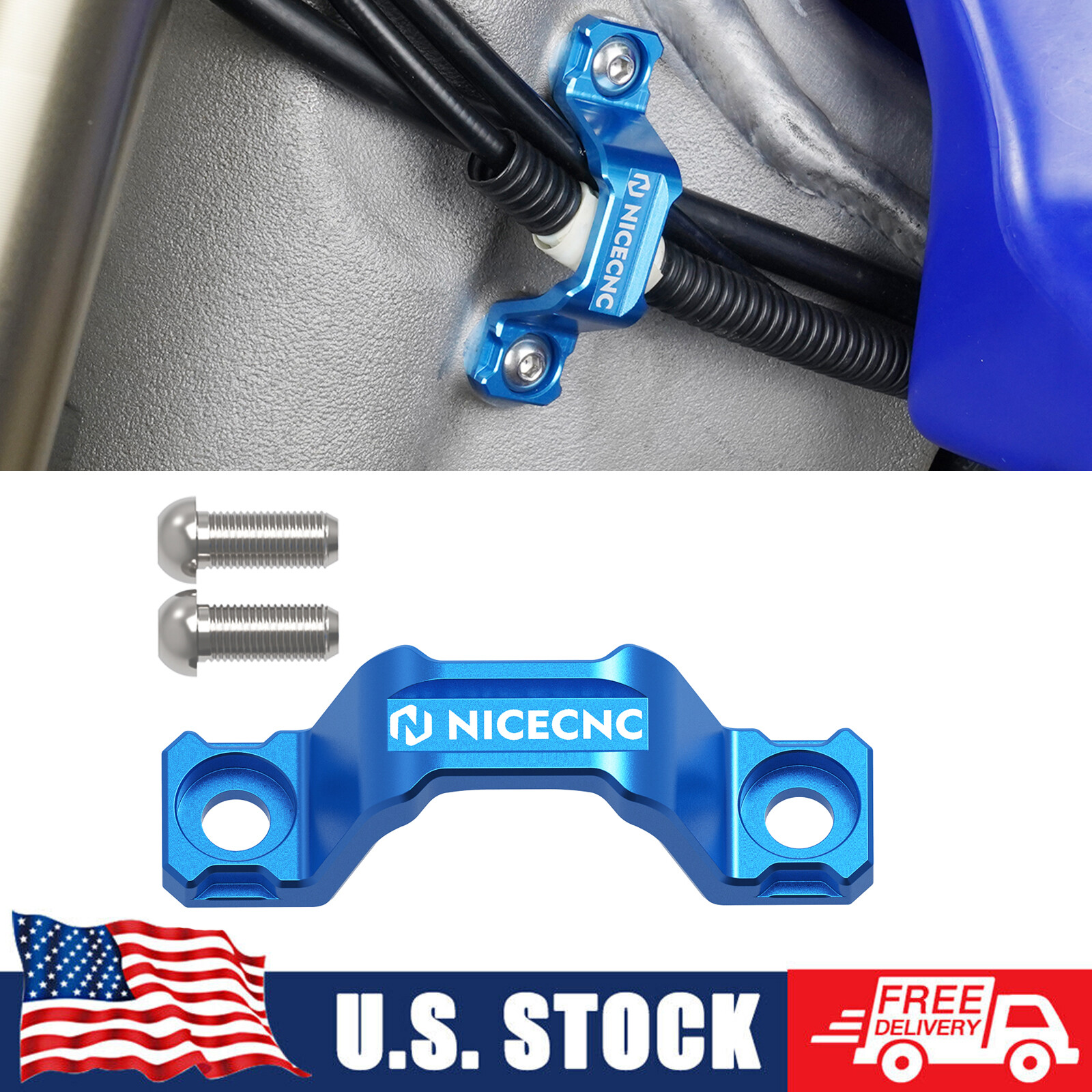 NICECNC Front Wiring Harness Clamp For Yamaha YZ125 YZ250 YZ 125X 250X 2005-2022