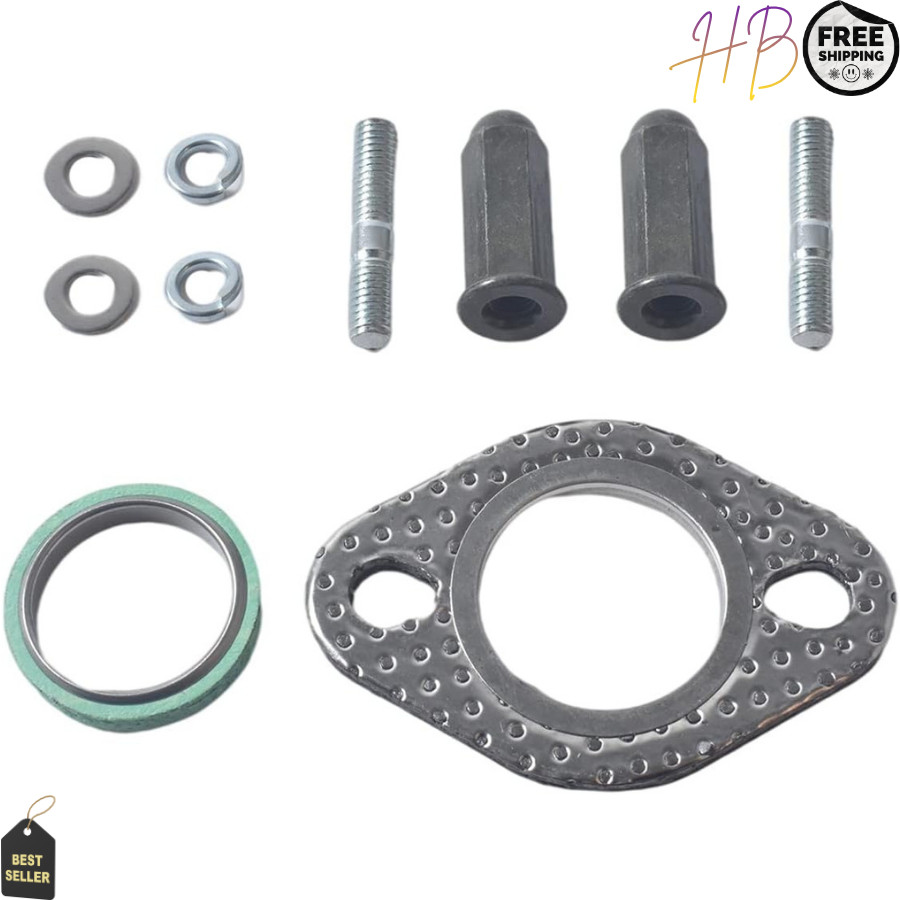 GY6 Exhaust Kit with Nuts & Gaskets for 50cc-150cc Scooters & ATVs
