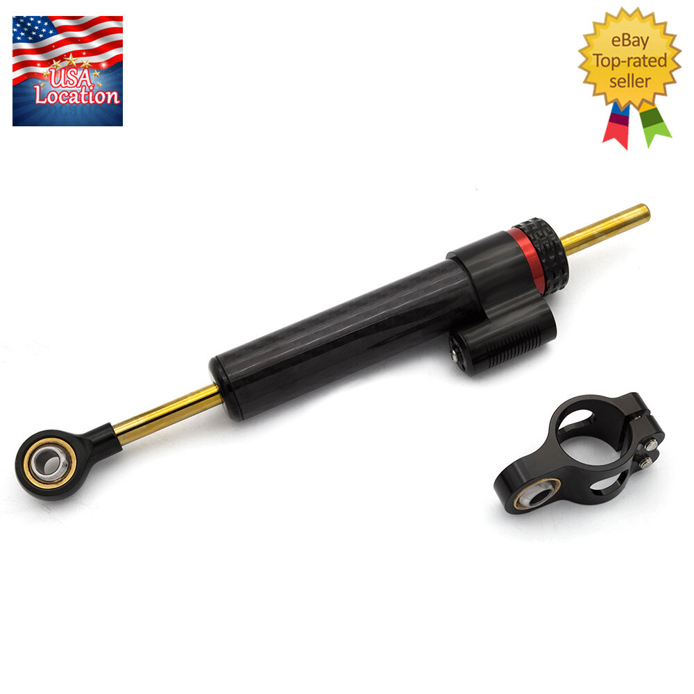 For YZF R6 2006-2020 Carbon Fiber Steering Damper Bracket Mount Kit Stabilizer