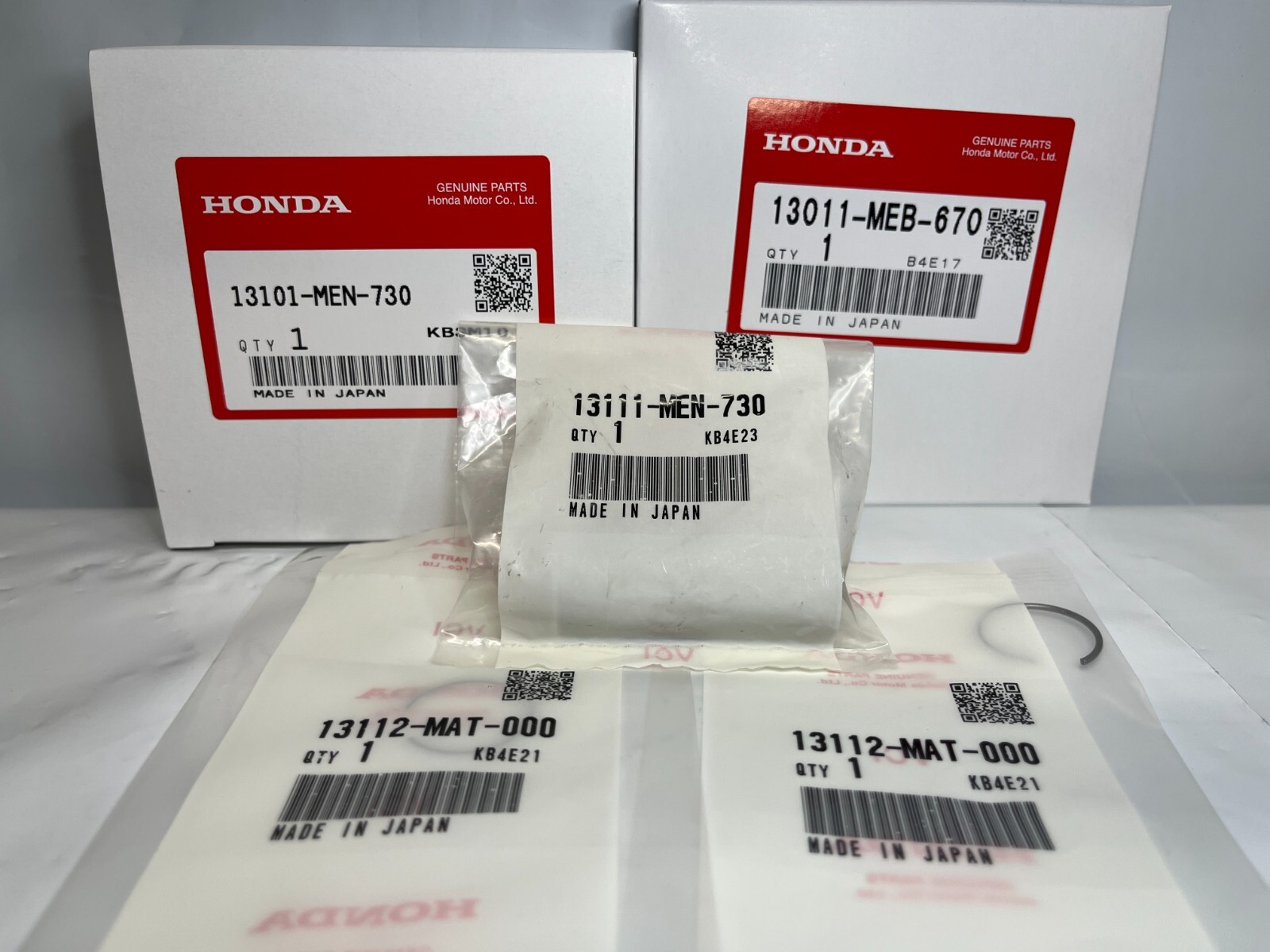 HONDA NEW GENUINE OEM STD SIZE PISTON KIT 2004-2013 CRF450X 13101-MEN-730