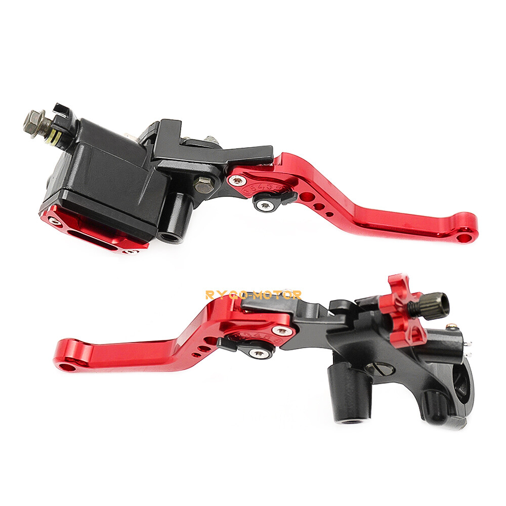Universal 7/8” CNC Motorcycle Front Brake Cylinder Clutch Lever Reservoir Set