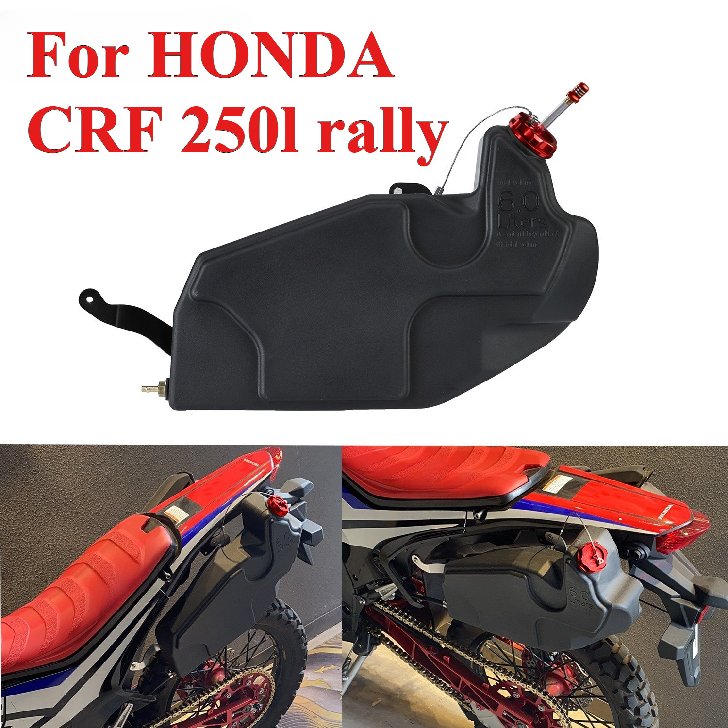 6.0L Auxiliary Fuel Tank Reserve Fuel Tank For HONDA CRF 250l rally^