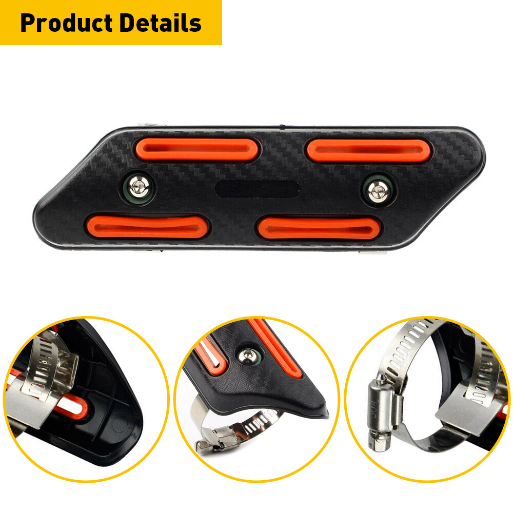 Orange Pipe Heat Shield Guard Protector Cover For Kawasaki Suzuki Honda Yamaha