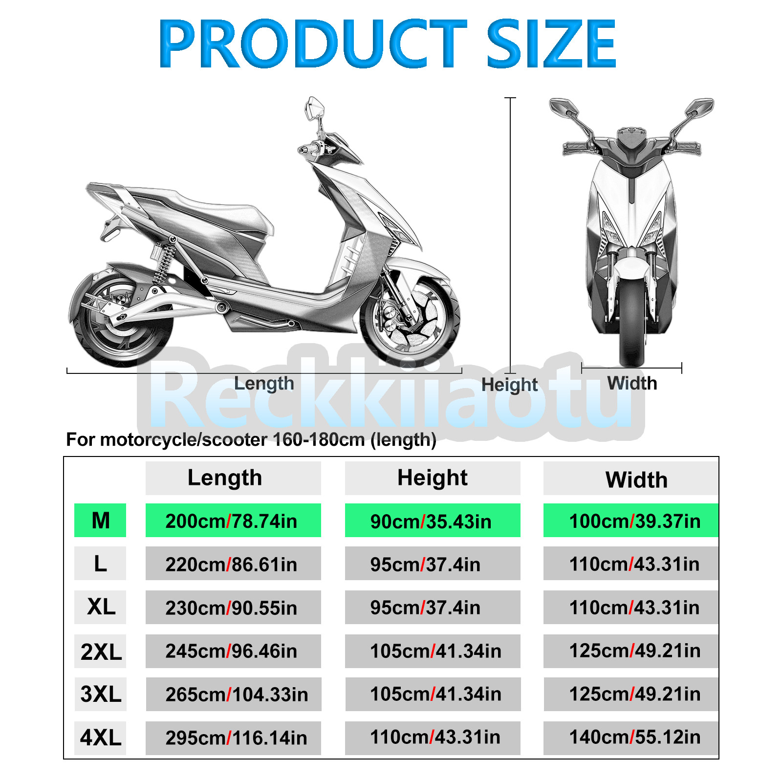 M Motorcycle Bike Storage Cover Outdoor Dust Snow Waterproof For Honda Grom 125