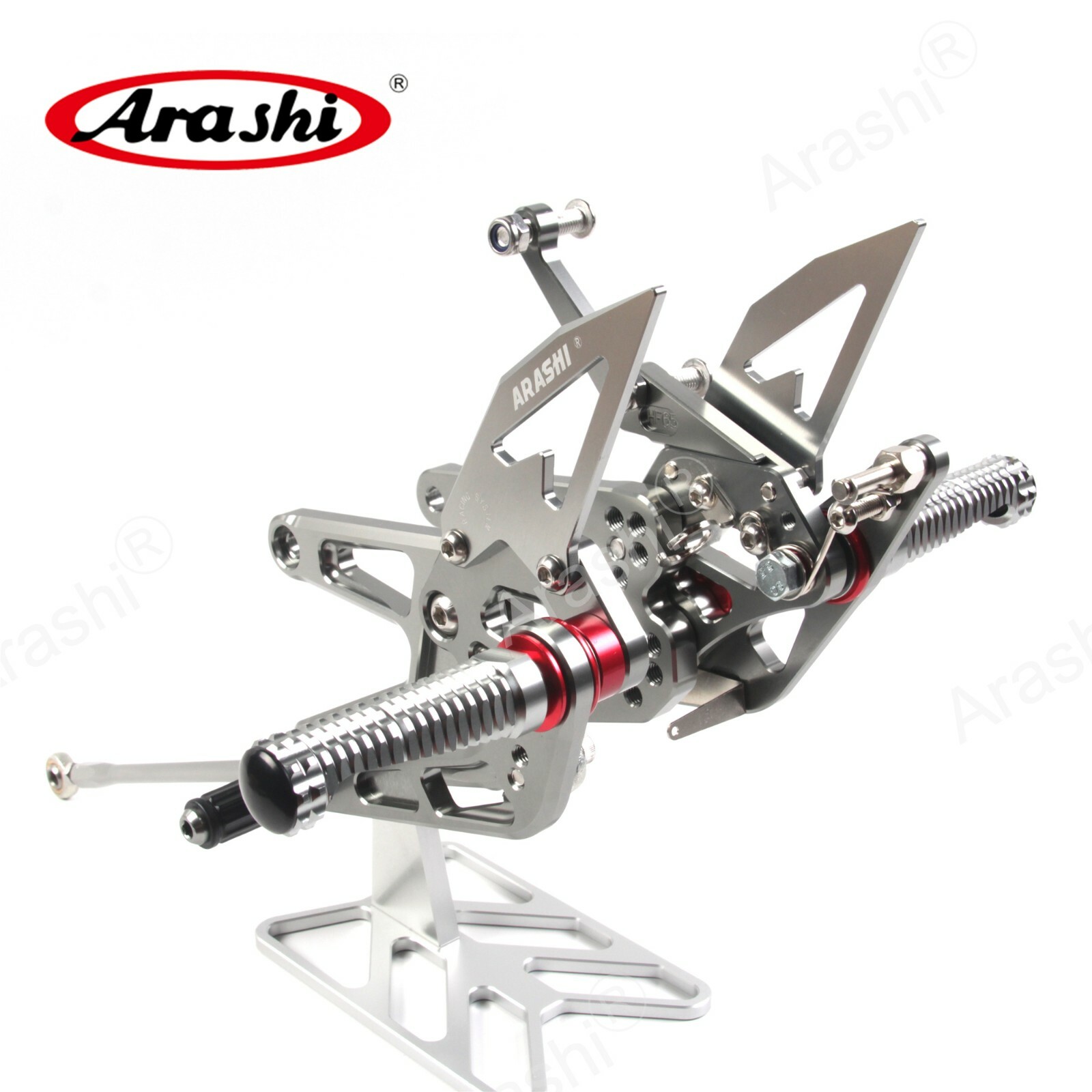 Arashi Footrest Rearsets Foot Pegs Pedal For Yamaha YZF R6 2003-2005 YZF-R6 GRAY