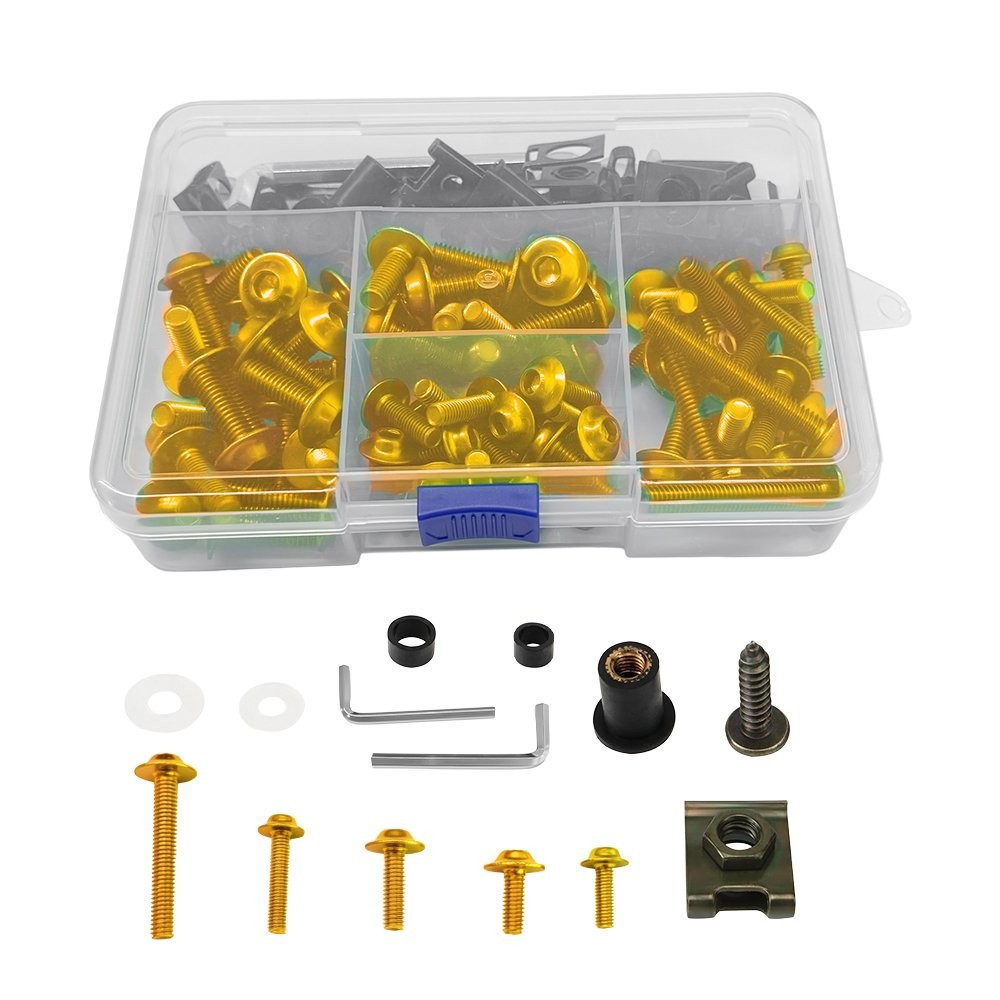 Complete Fairing Bolt Kit Body Screw Fit Yamaha YZF R6 R1 R6S YZF600R FZ6/R 155X