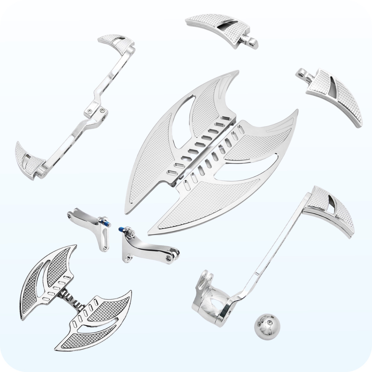 Chrome Blade Floorboards brake shifter levers For Harley Touring 08-13 St Glide