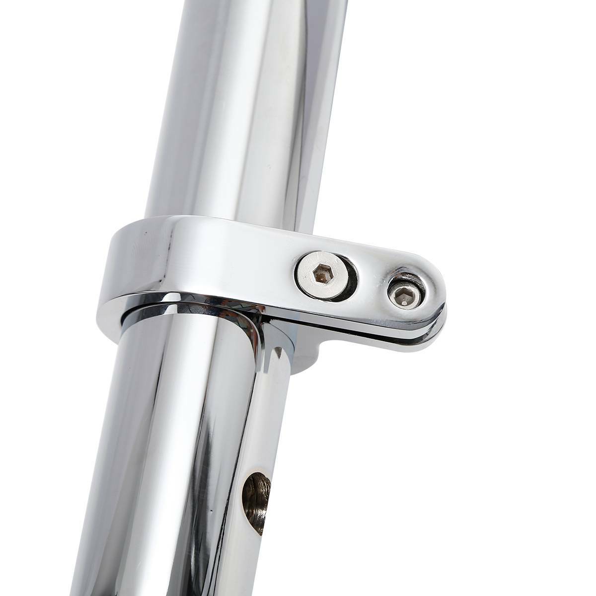2PCS 1 1/4″ 32mm Chrome Universal Handlebar Mounts Clamp Clock Fit For Harley