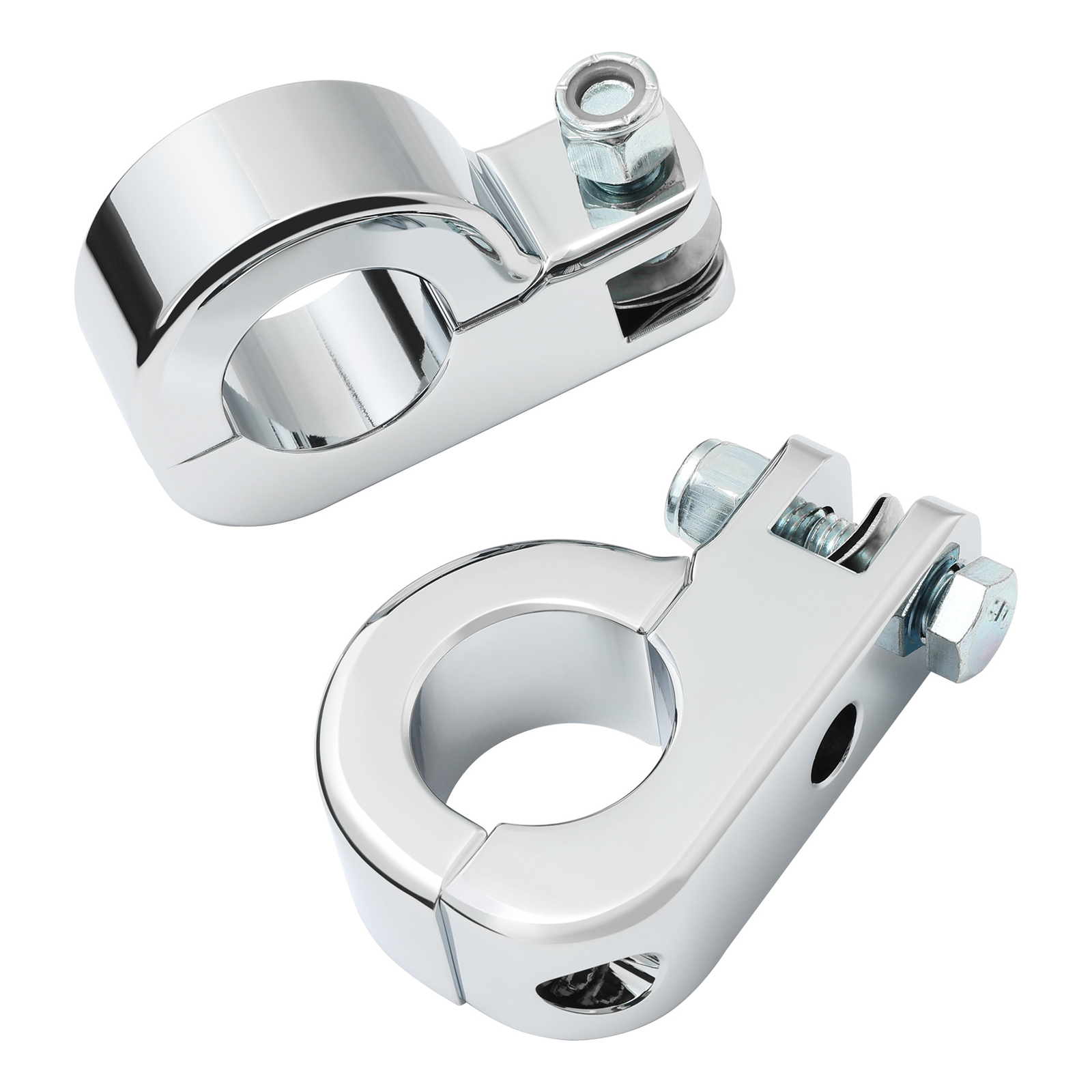 Motorcycle Highway Crash Bar Mount Foot Peg Clamp 1.25″ Fit For Harley