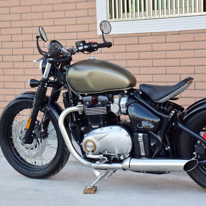 Motorcycle Round Black 7/8″ Bar End Mirrors For Triumph Bonneville Bobber / T100