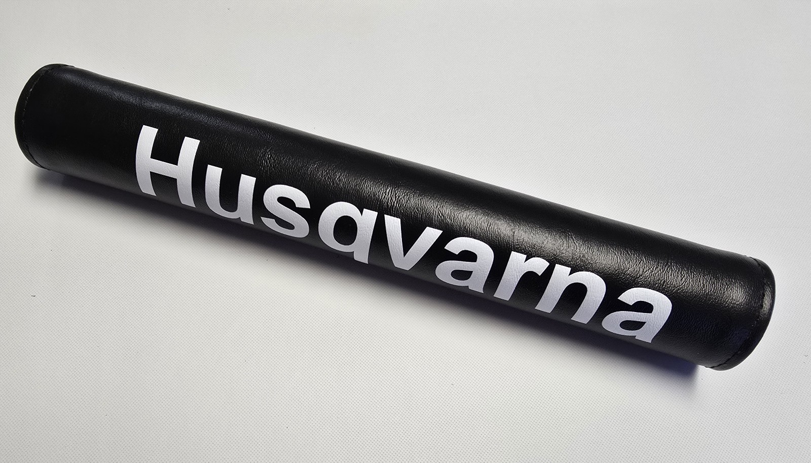 Husqvarna Vintage Style Motorcycle 12″ Bar Pad Black Seat Vinyl Snaps 1.5″ foam