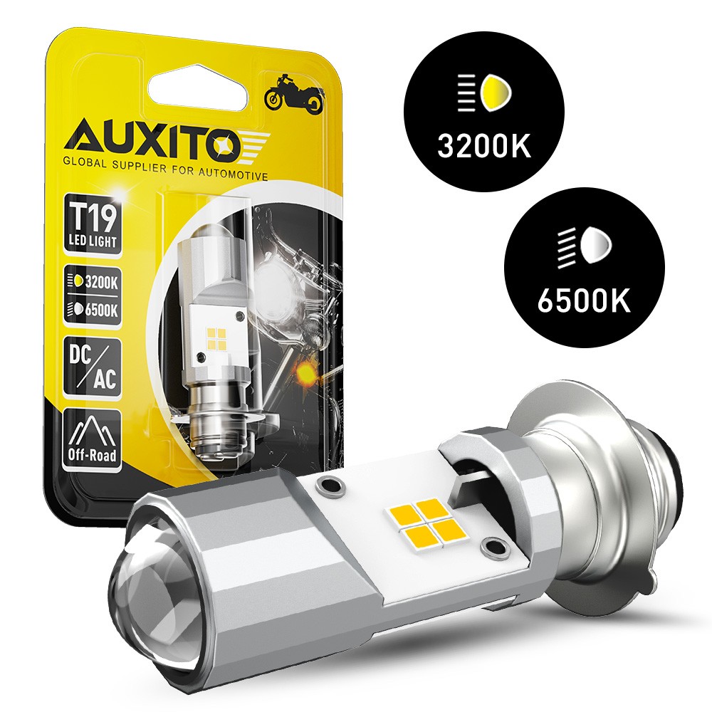 P15D/T19/H6M LED Motorcycle Headlight Bulbs White Yellow High Low Beam Light