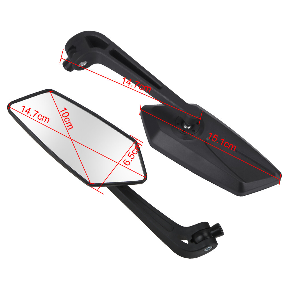 Universal Black 8/10mm Motorcycle Scooter Mirrors Pair