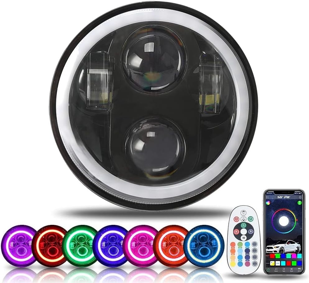 5.75 Inch RGBW Head light Motorcycle Compatible