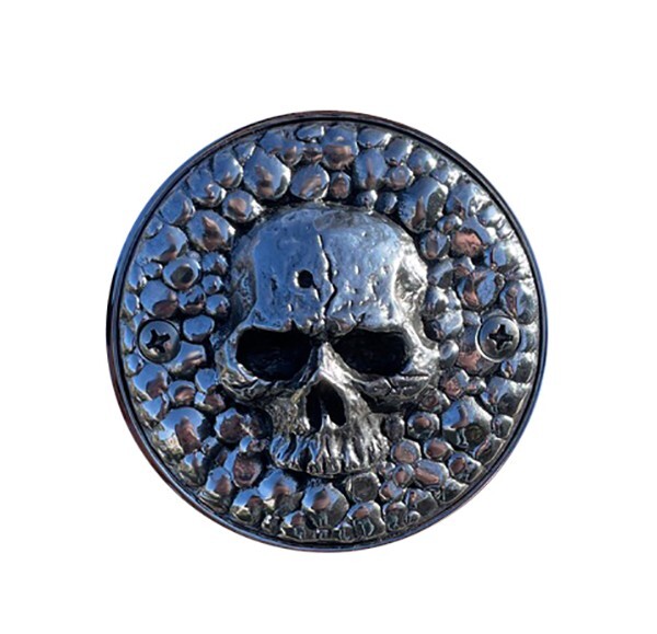 Harley Sportster / big twin Points cover Skull polished cast aluminum . SPSP-1