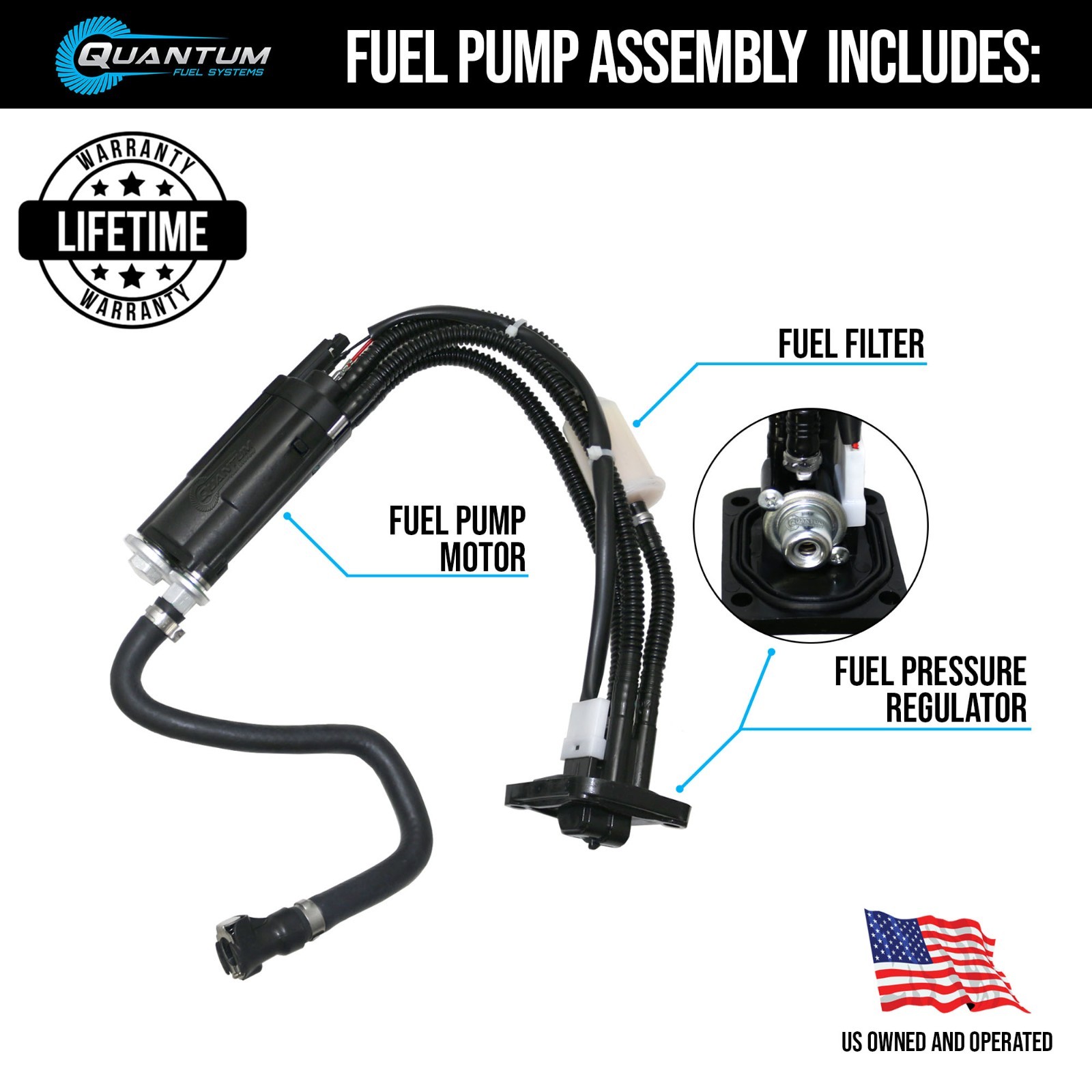 QFS In-Tank EFI Fuel Pump Assembly for 12-23 KTM 450 EXC SX-F XC- F #79707088400