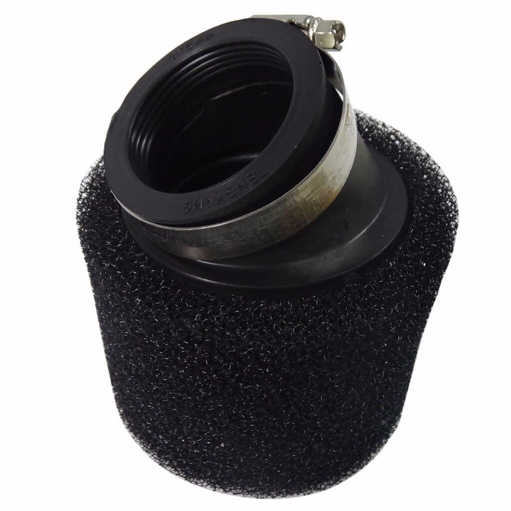 BLACK 45mm Bent Angled Foam Pod Air Filter PIT PRO Quad Dirt Bike ATV Dune Buggy