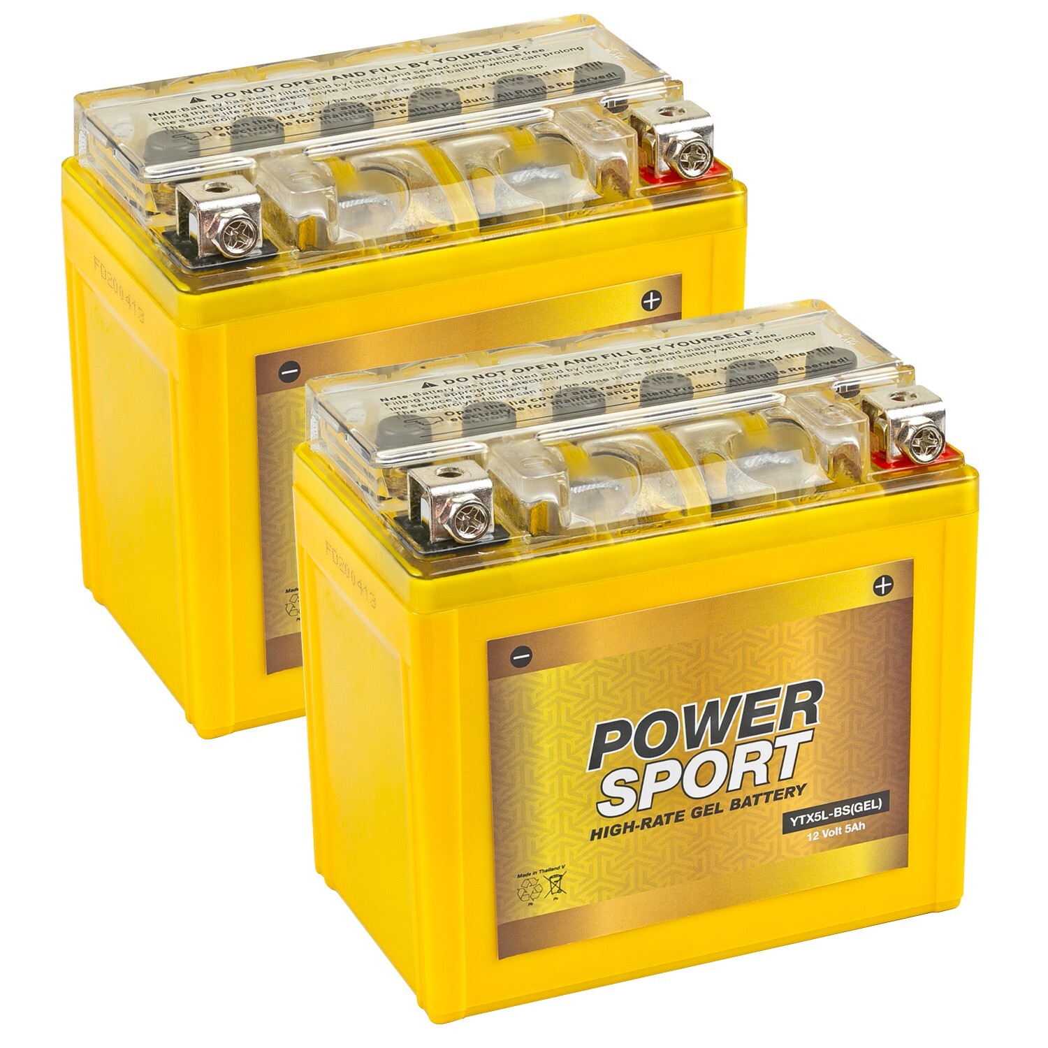 2 Pack -YTX5L-BS 12V 5AH Gel Battery Replacement for ES5L-BS, GTX5L-BS, PTX5L-BS