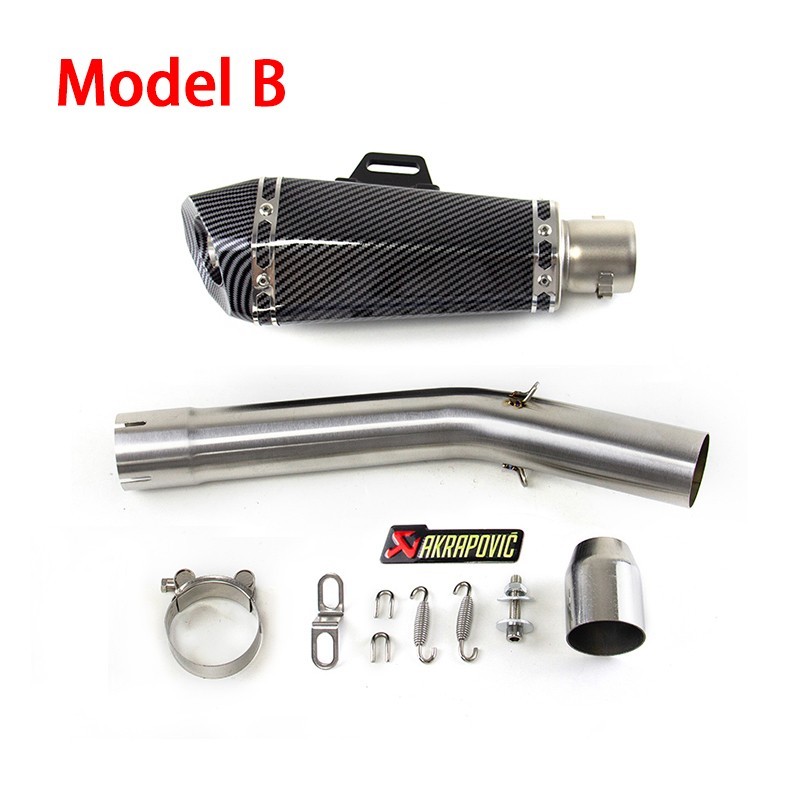 For Yamaha YZF R6 1998-2005 Exhaust Mid Pipe Black Muffler Tips Slip on System