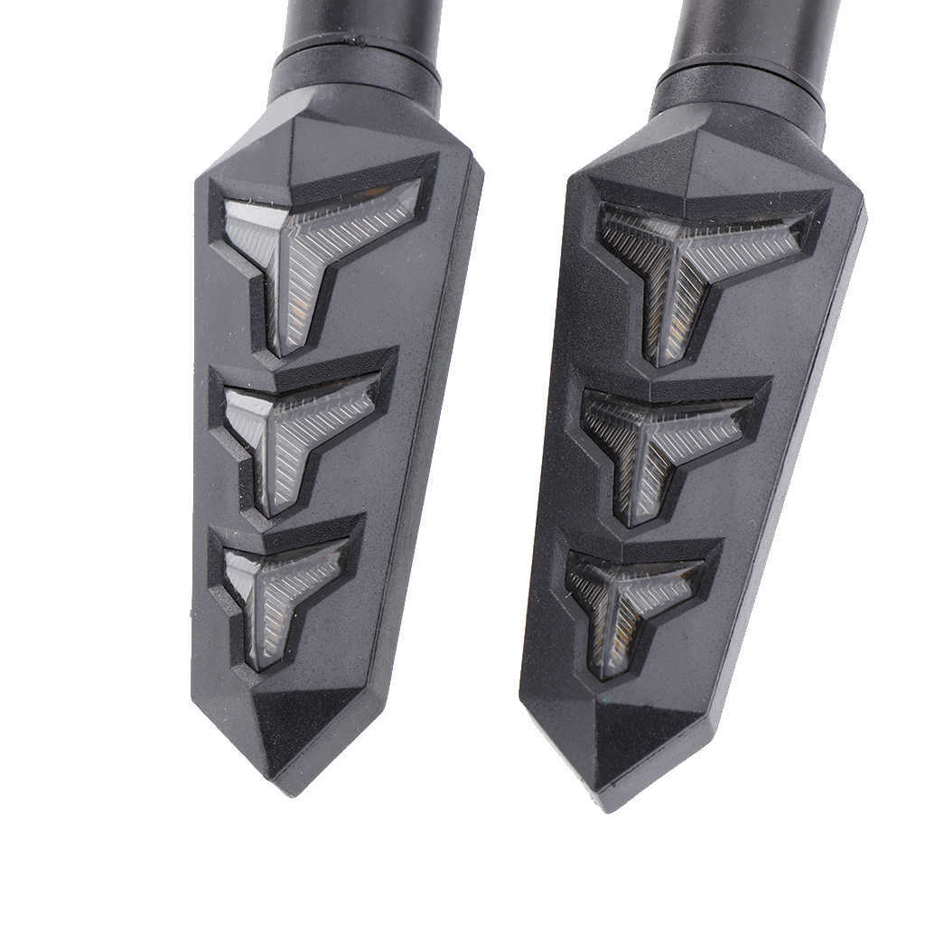 4X Motorcycle LED Turn Signal Amber Arrow Light Flowing For Yamaha YZF R6 R1 R3