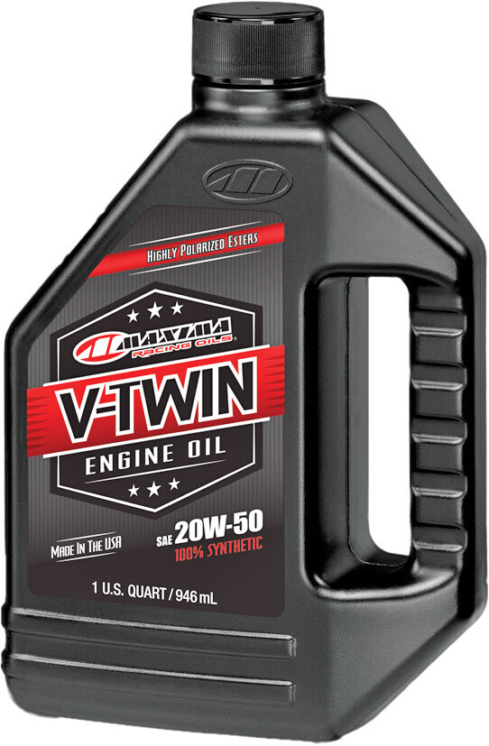 Harley Twin Cam 99-17 Maxima Synthetic 20W50 3 Hole Oil Change Kit Black Filter