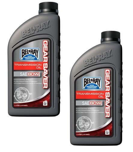 Bel-Ray Gear Saver Transmission Oil 80W 1 Liter Motorcycle & ATV ( 2 Pack )