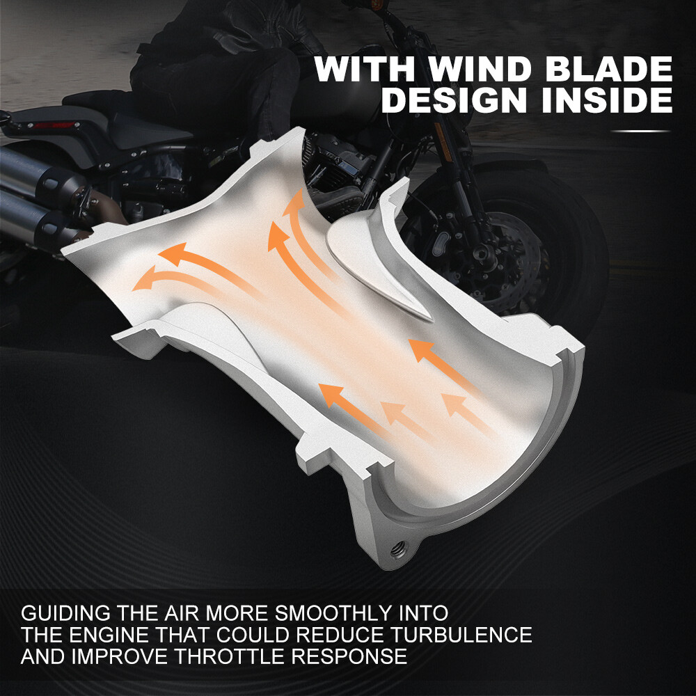 57mm Air Intake for 55mm Stock Manifold M8 For CVO Street Glide FLHXSE 2017-2022
