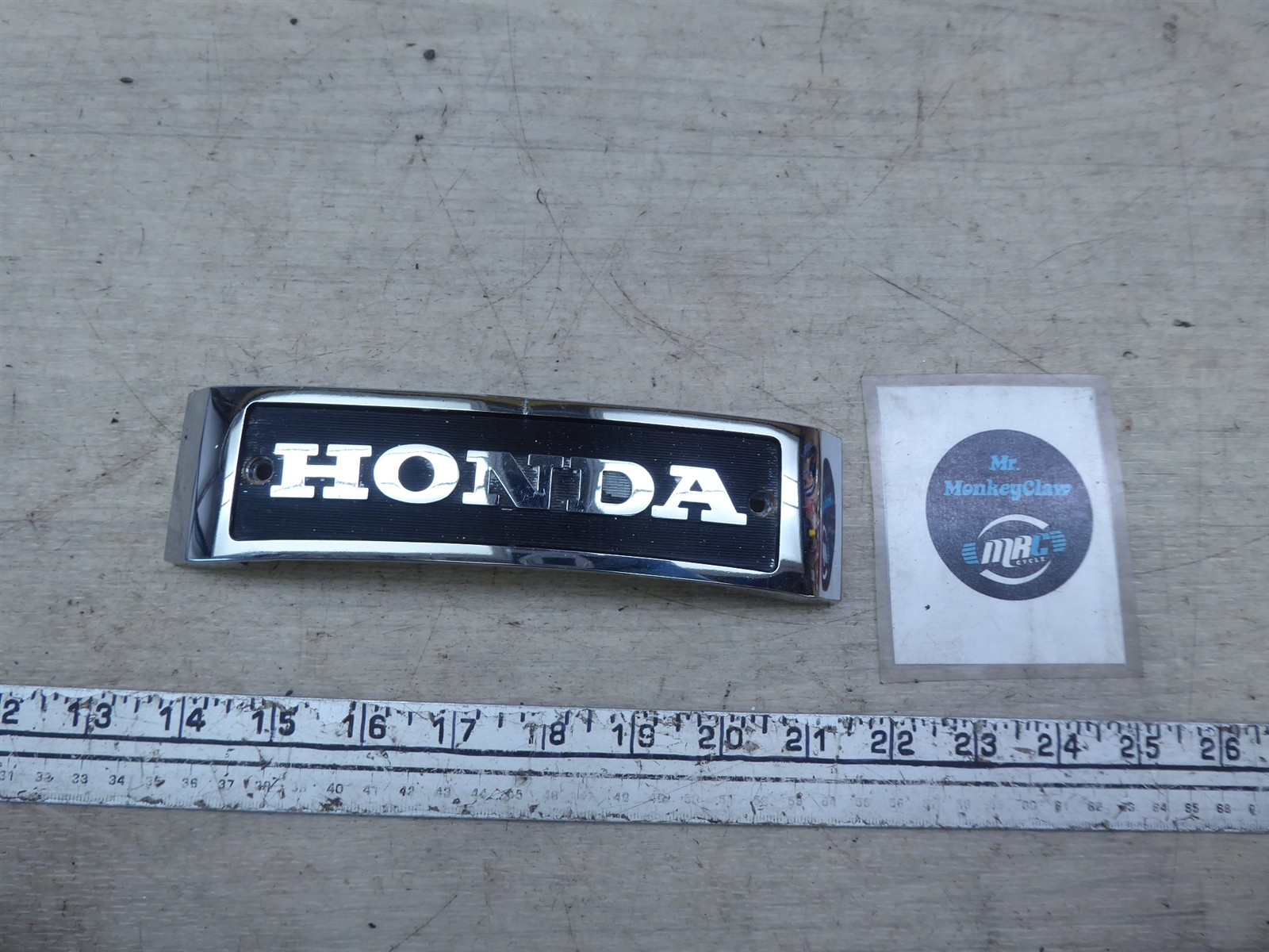 1980 Honda CB750 Custom H21183) front fork trim emblem cover