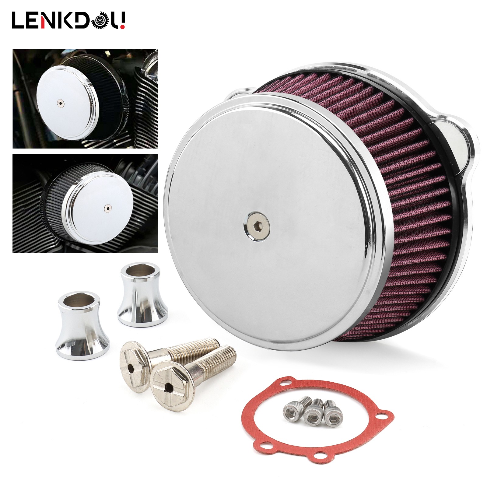 Air Cleaner Intake Filter Kit For Harley Sportster XL 883 XL 1200 Special Custom