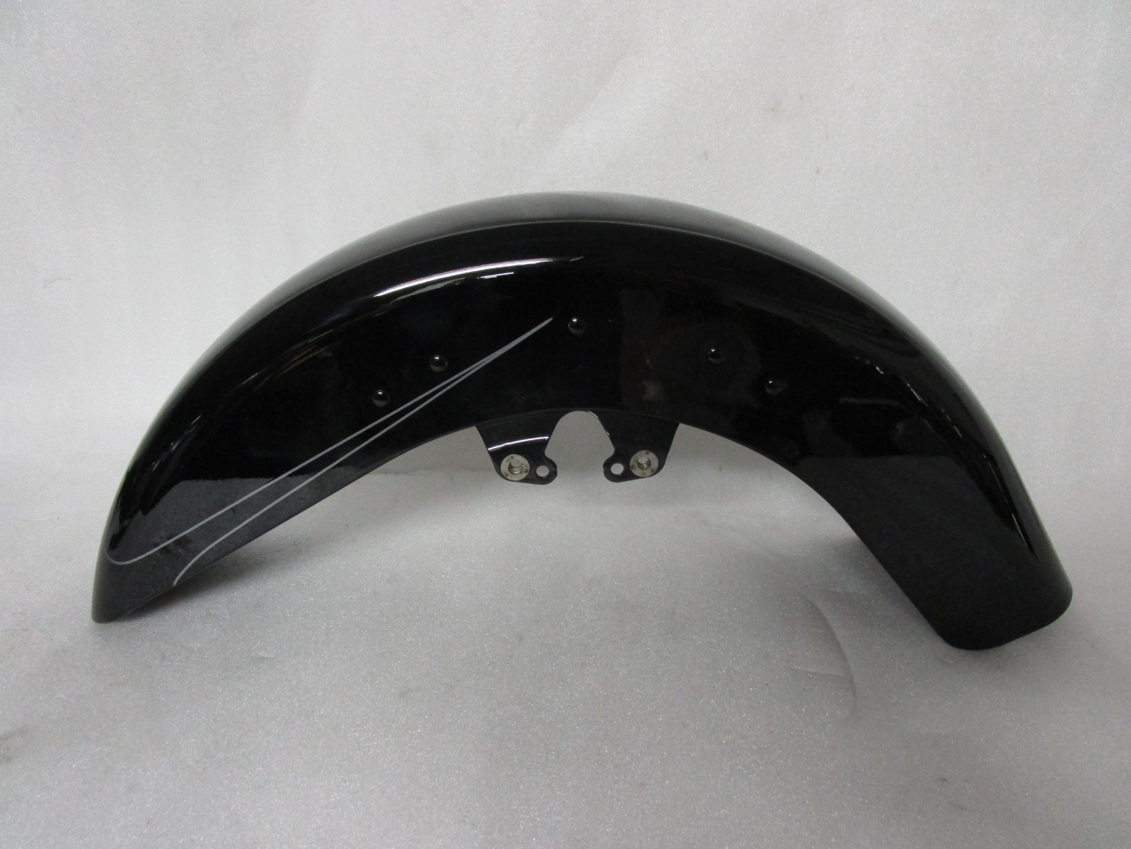 14-23 Harley Road Glide / Street Glide Front Fender VIVID BLACK + SILVER STRIPE