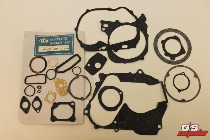 NOS NEW SCM HONDA CS90-3 / CL90K1 COMPLETE ENGINE GASKET KIT