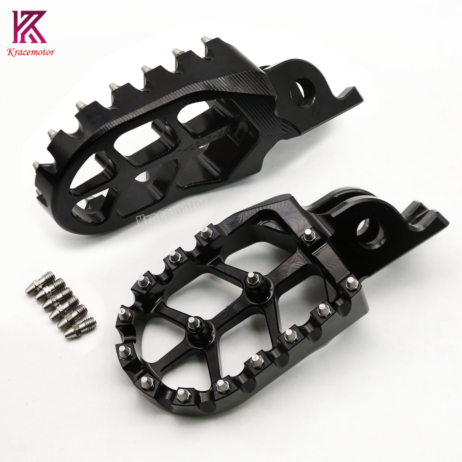 For Kawasaki KX250 2005-2008 KX250F KX450F 2007-2022 Footpeg Footrest Pedals CNC