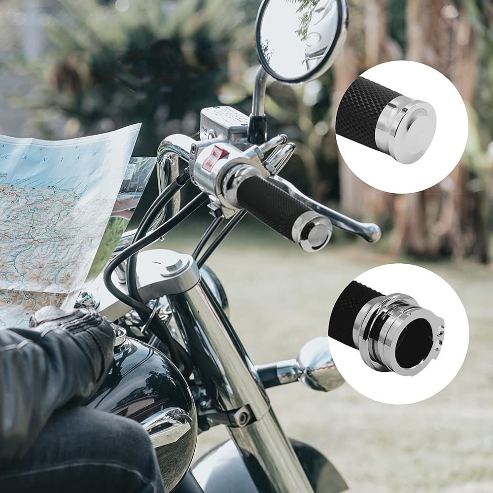 1″ Motorbike Handlebar Hand Grips None-Slip Fit For Harley Honda Suzuki Kawasaki