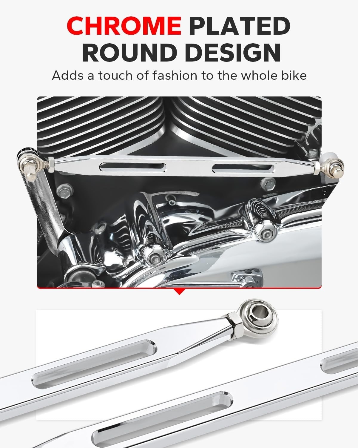 Chrome Shifter Linkage – Custom Upgrade for Harley Davidson 1980-2024