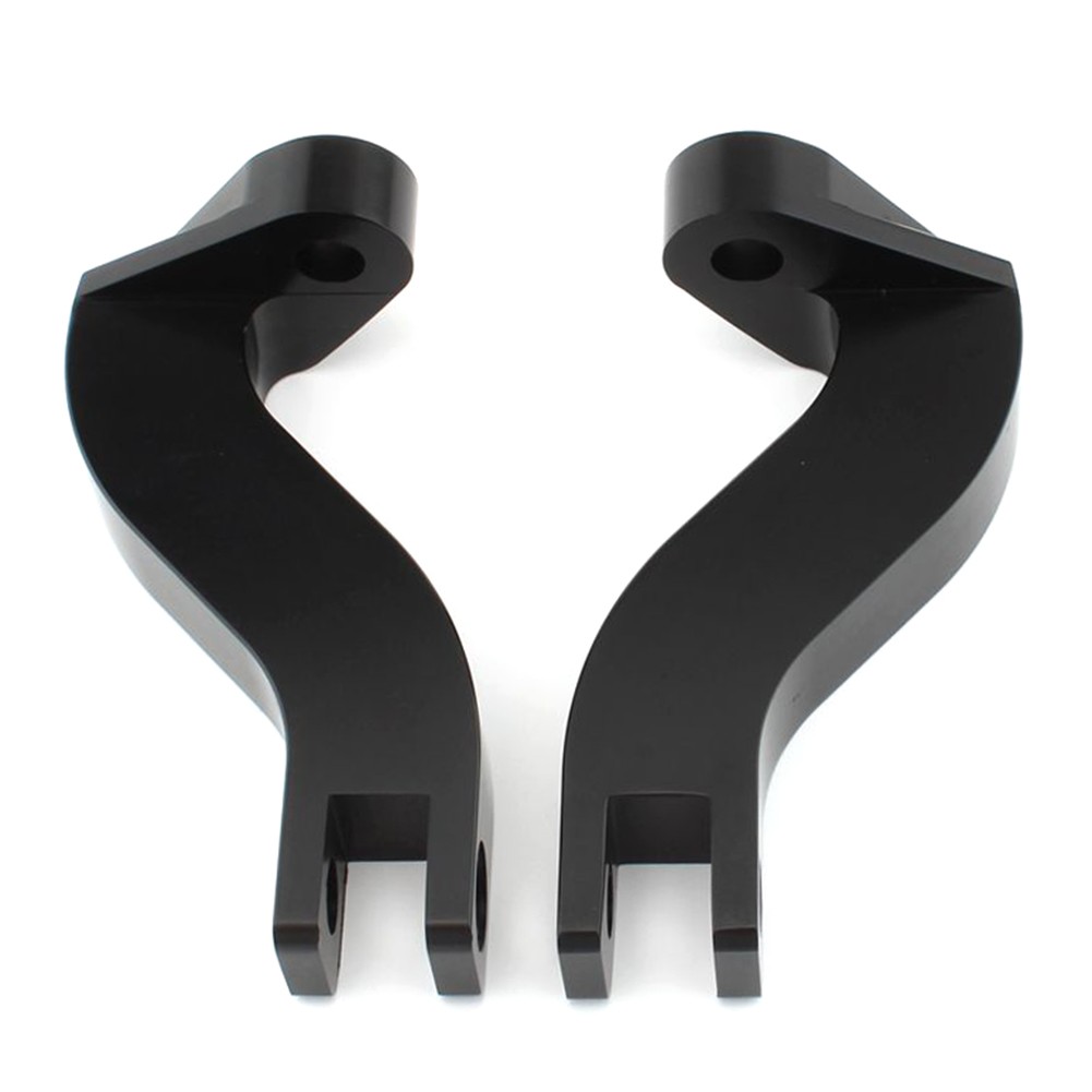 Black Passenger Rear Foot Peg Mount Bracket For Harley Davidson Touring 1993-23