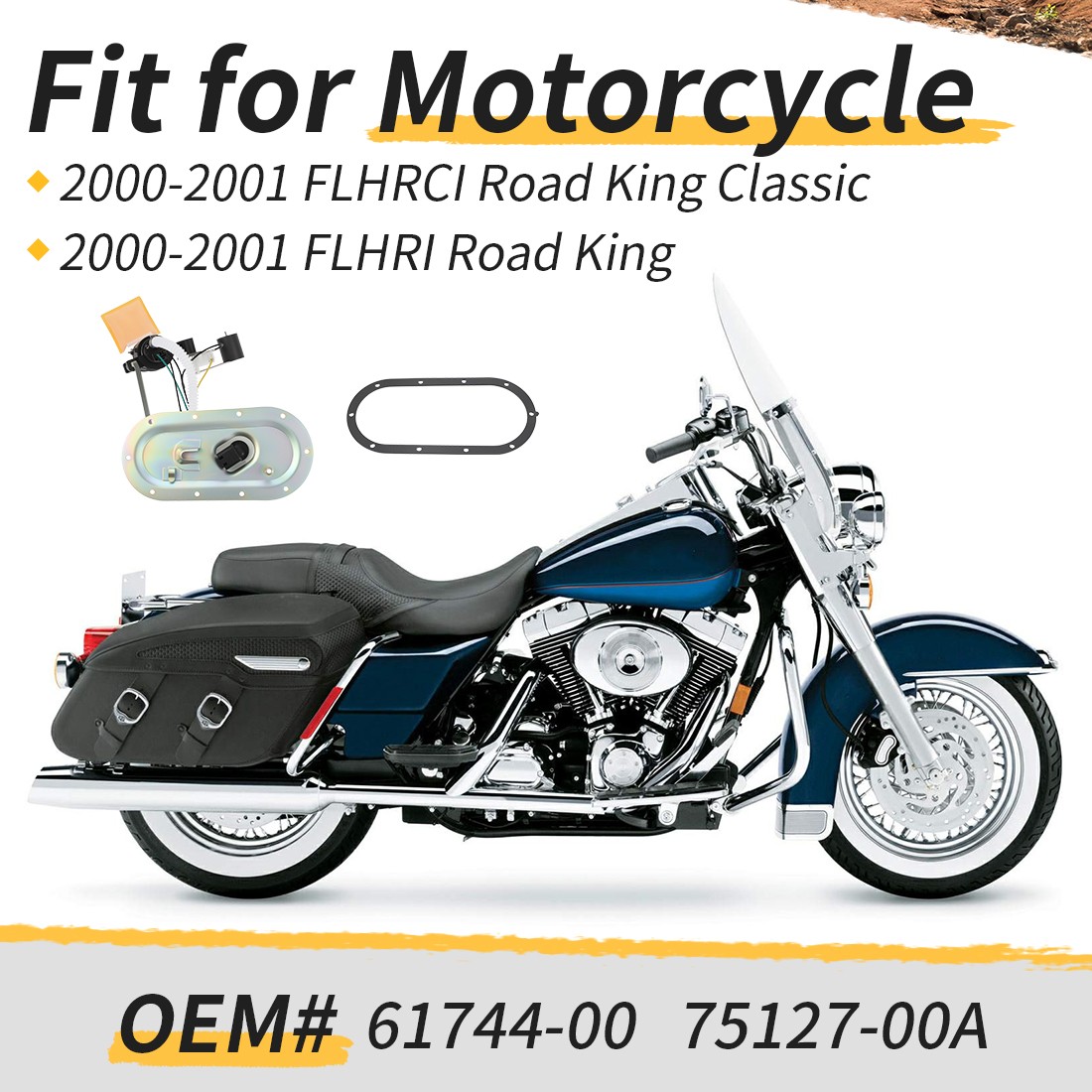 Fuel Pump Assembly for Touring Road King 2000–2001 Classic FLHR, FLHRCI