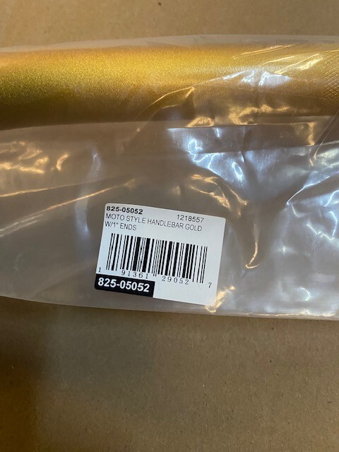 FORBIDDEN Motorcycle Gold Moto Style Handlebars 1-1/8in 1in Ends HJ2016HB-001GD