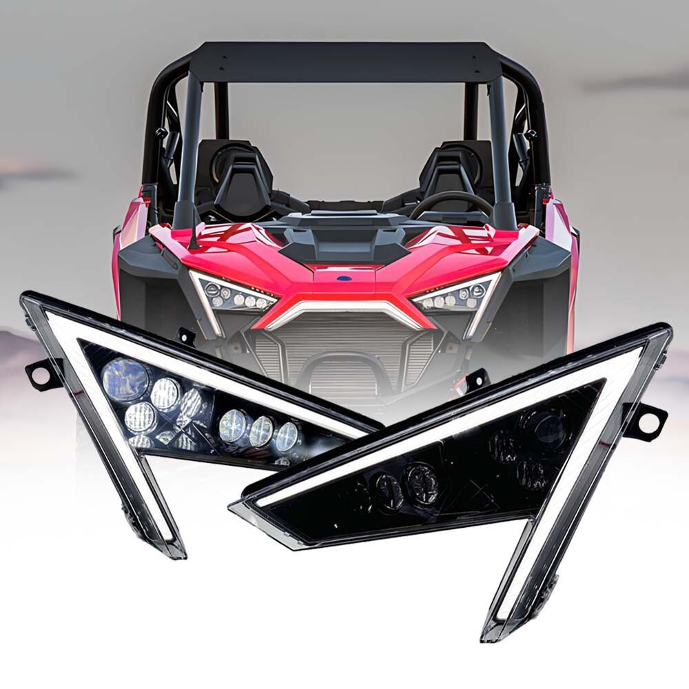 LED Headlight OEM 2414538 2414539 For Polaris RZR Pro XP 4 / Turbo R 4 2020-2024