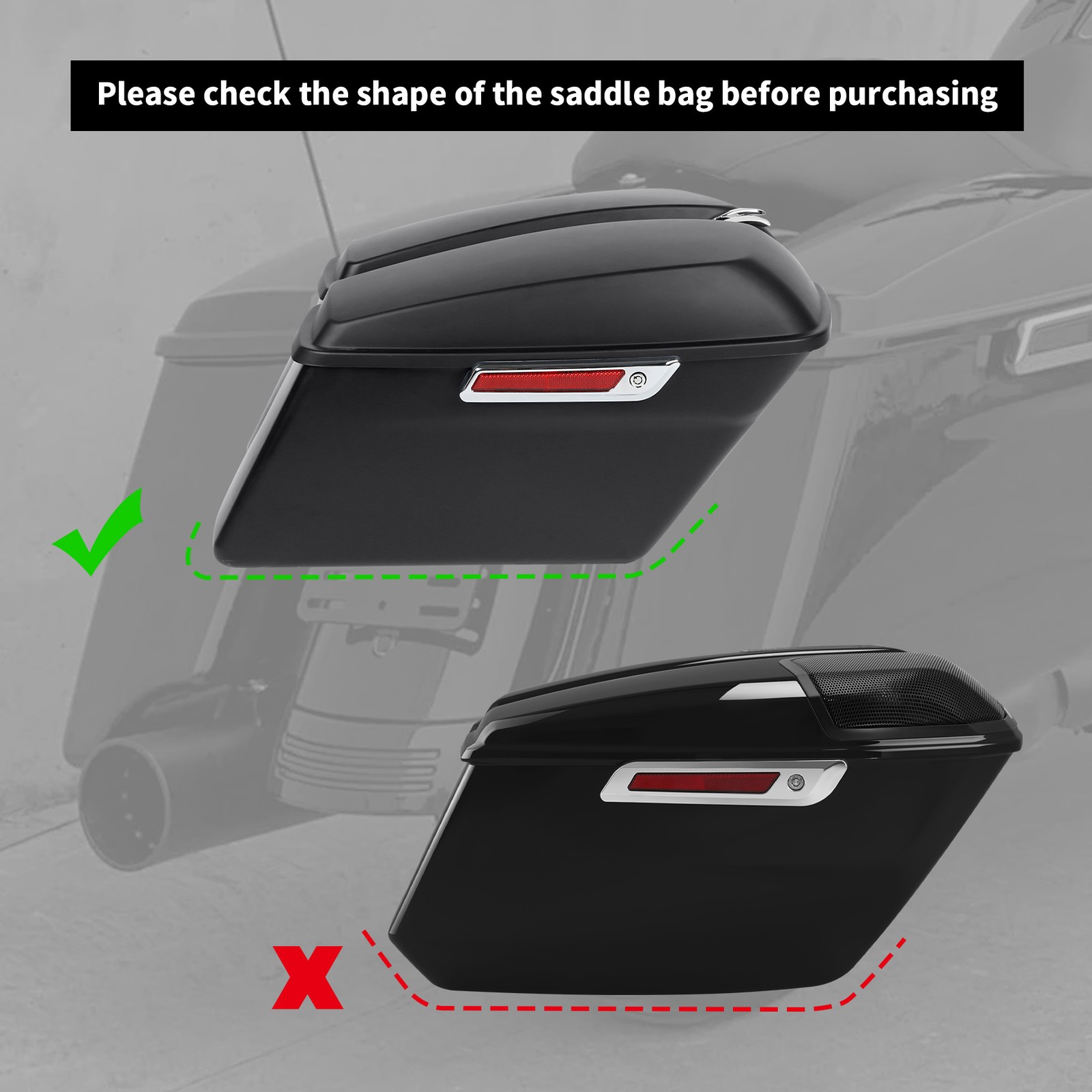 4″ Matte Black Saddlebags Extensions Fit For Harley Street Road Glide 2014-23 20